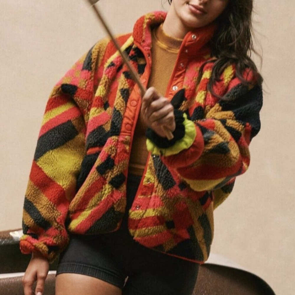 Free People Movement Rocky Ridge  Geometric Women's Jacket NWT Sz M